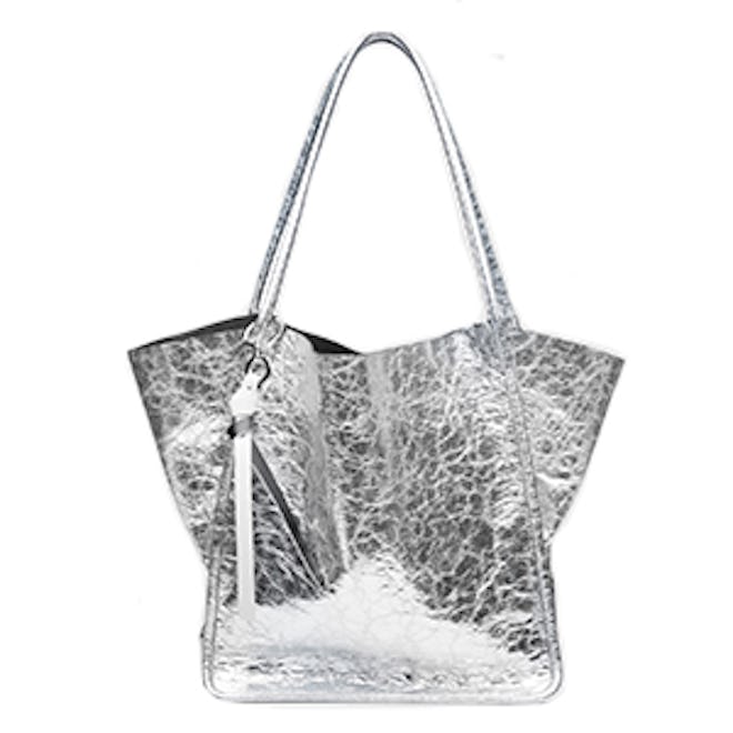 Extra Large Tote In Silver