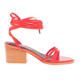 Tabitha Heeled Ankle-Tie Sandals