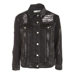 Extreme ripped store denim jacket