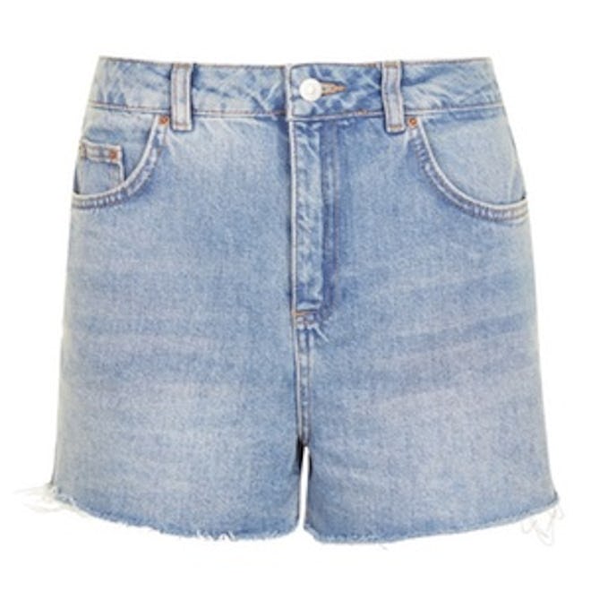 Moto Kiri Frill Hem High Side Shorts