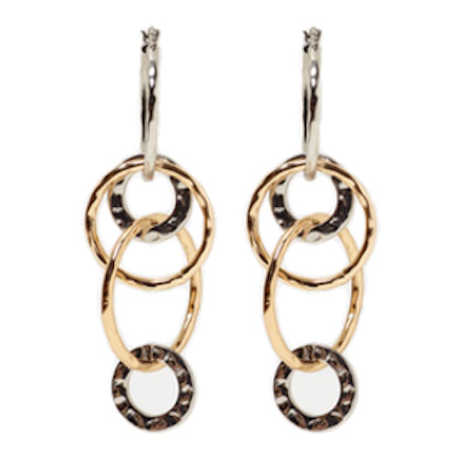 Contrasting Hoops Earrings