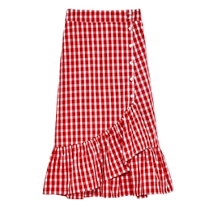 Gingham Frilled Skirt