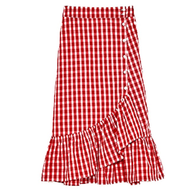 Gingham Frilled Skirt