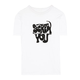 Printed Cotton T-Shirt, “Screw You”