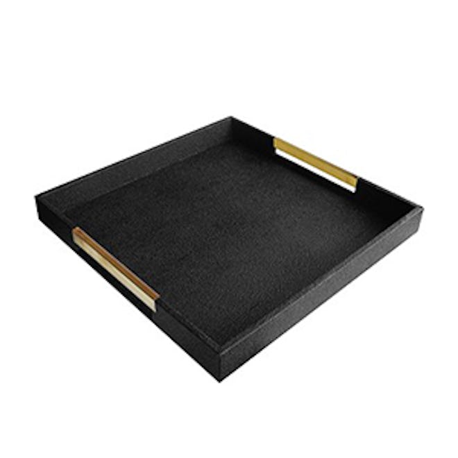 Goldtone Handle Decorative Tray