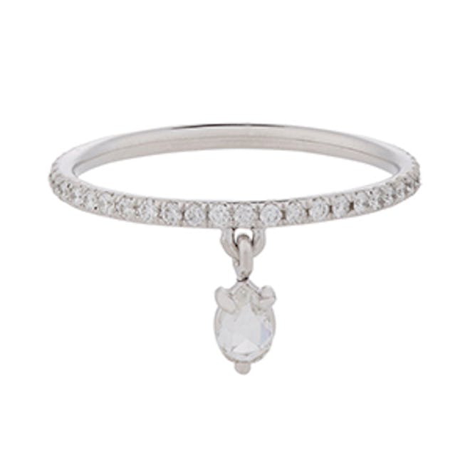 White Diamond Teardrop Band