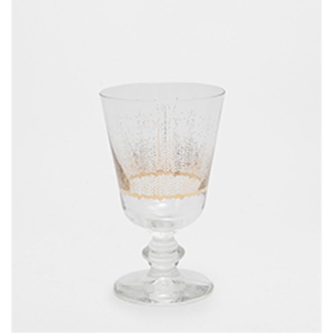 Golden Transfer Glass Tumbler