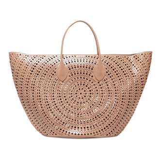 Large Laser-Cut Leather Tote