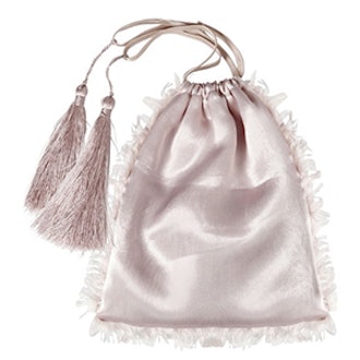 Frayed Satin Pouch