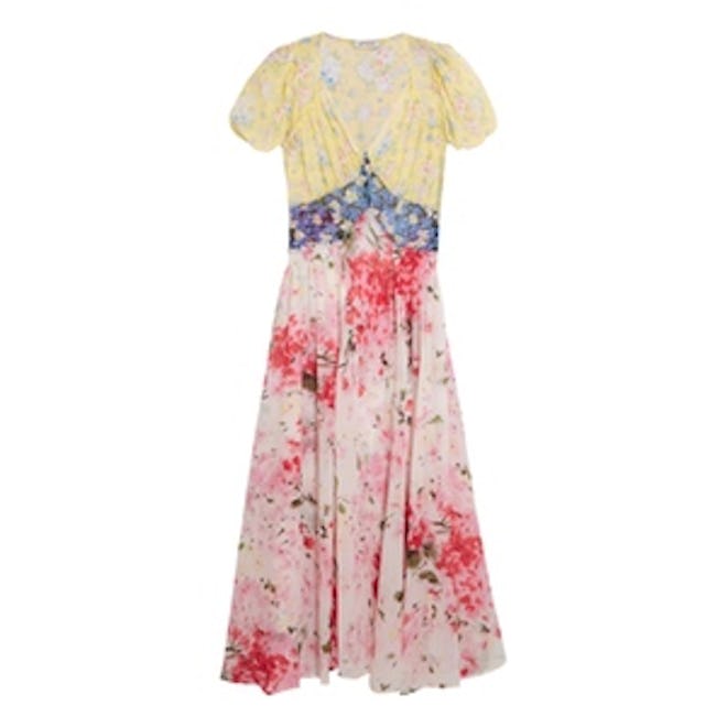 Natalia Floral-Print Silk-Chiffon Dress