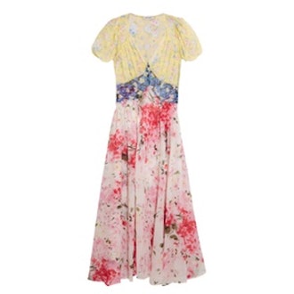 Natalia Floral-Print Silk-Chiffon Dress
