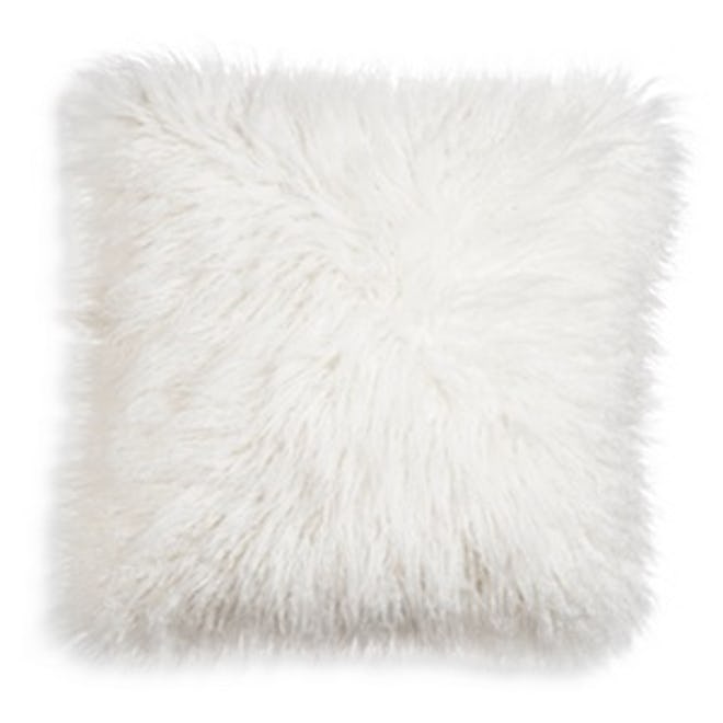 Xhilaration Cream Mongolian Faux Fur Throw Pillow