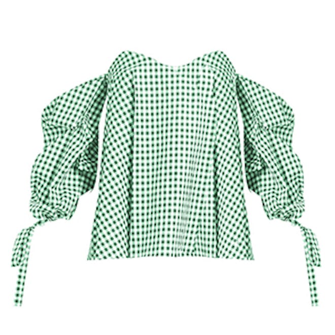 Gabriella Off-The-Shoulder Gingham Top