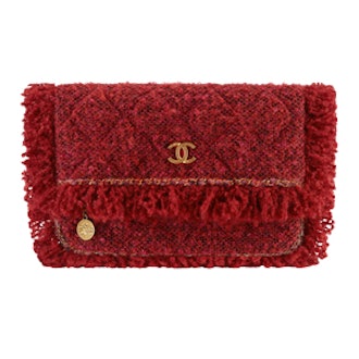 Tweed Clutch in Red