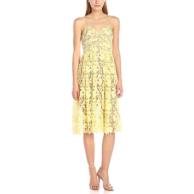 deep plunge lace dress Maribel | Powder BLUE Lace Plunge-Neck Midi Dress main image 0