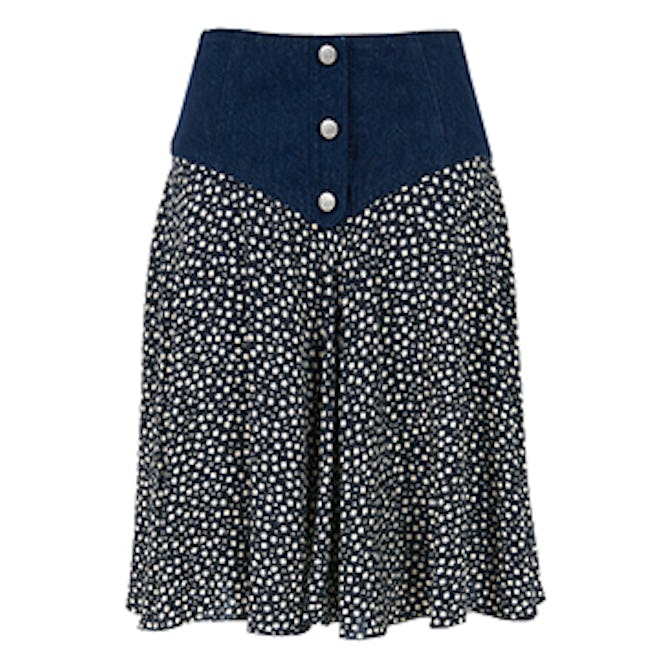 Denim Denim Ditsy Floral Combo Skirt