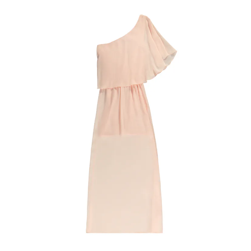 forever 21 pleated chiffon dress Evening Gowns Pink Chiffon Dress Forever 21 NWT Forever 21 Chiffon Pleated Halter Maxi Long Prom