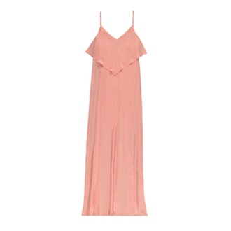 Pretty By Rory Flounce Maxi Dress in Coral