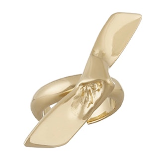 Jennifer Fisher Single Ribbon Gold-Plated Ring