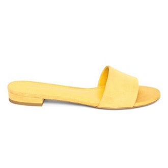 Suede Flat Single Strap Sandal