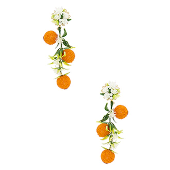 Fiesta Orange Tree Earrings