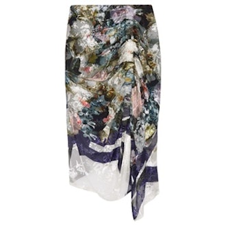 Terence Floral-Print Devoré Silk-Blend Chiffon Skirt