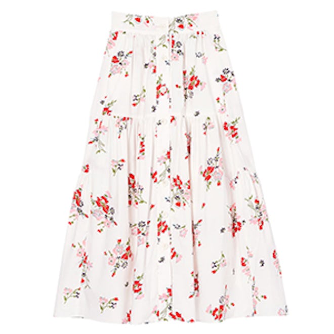 Marguerite Floral Poplin Skirt