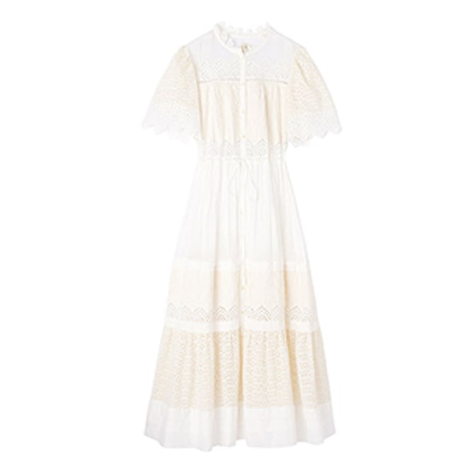 La Vie Embroidered Voile Dress