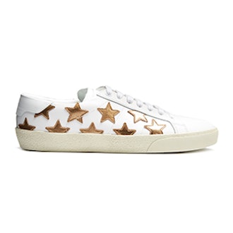 Court Classic Star-Applique Leather Trainers