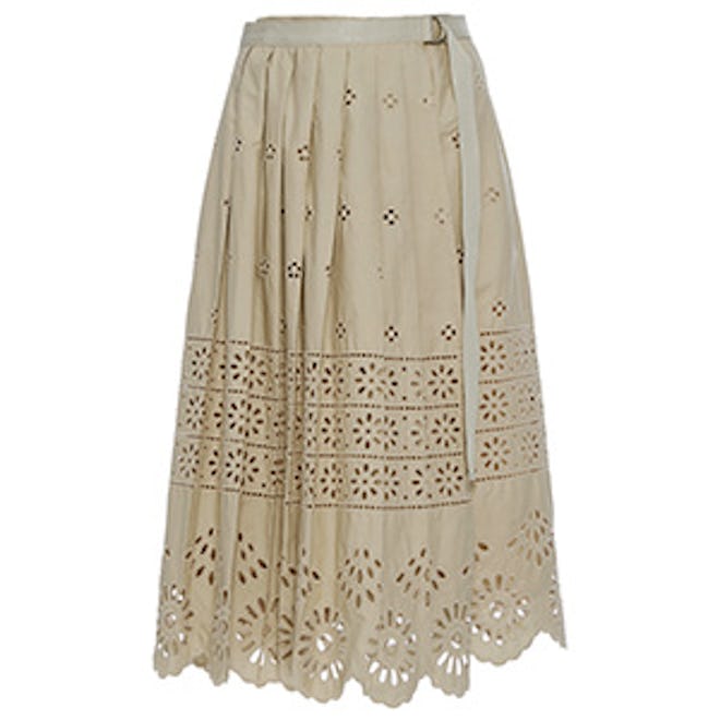 Wrap Eyelet Skirt