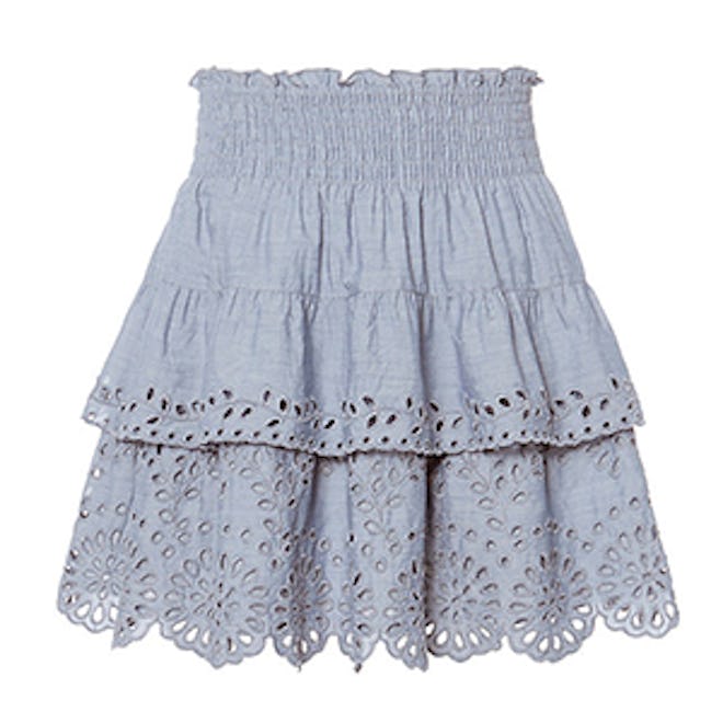 Juno Chambray Eyelet Skirt