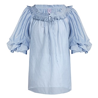 Roussia Cotton And Silk-Blend Voile Blouse