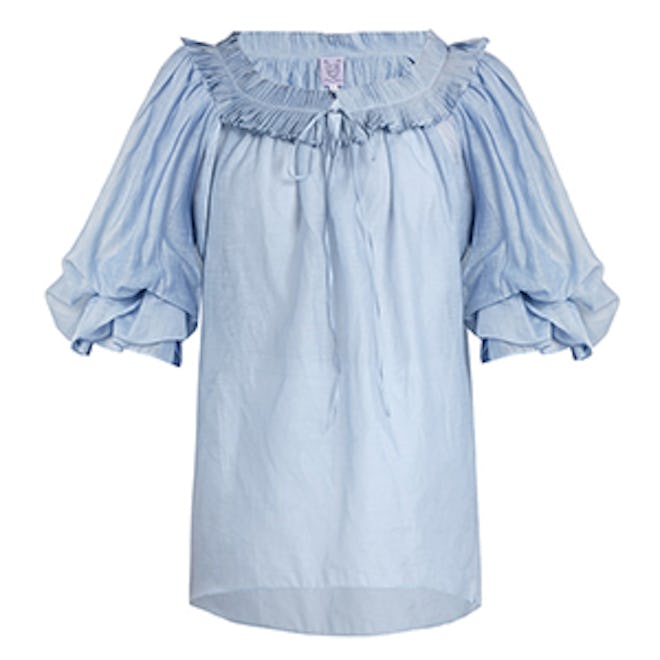Roussia Cotton And Silk-Blend Voile Blouse