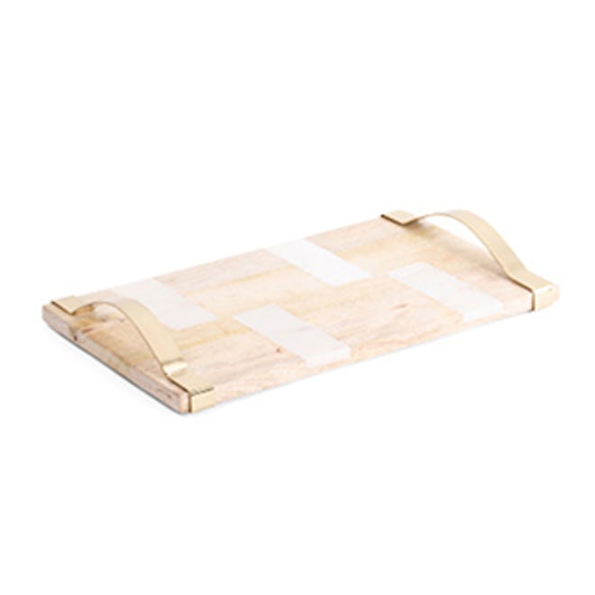 Made In India Wood And Marble Cheese Board