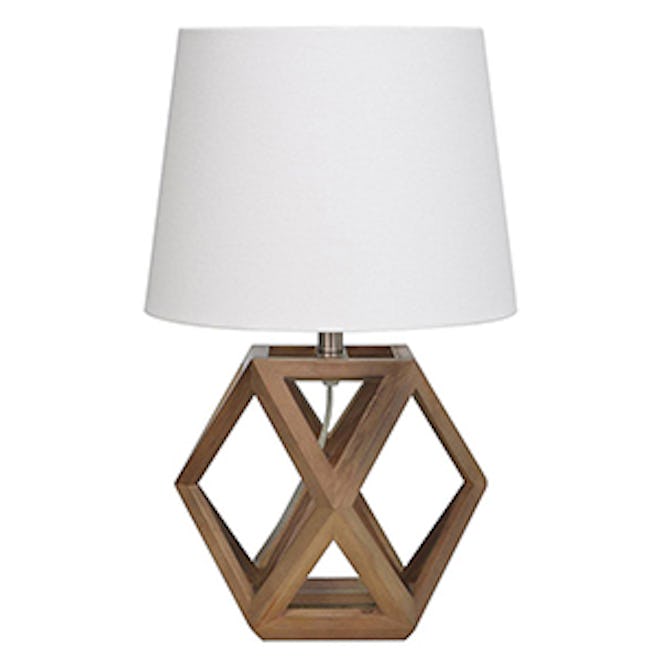 Accent Lamp Geometric Figural Wood