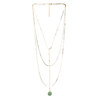 Jade Heart Rosary Necklace