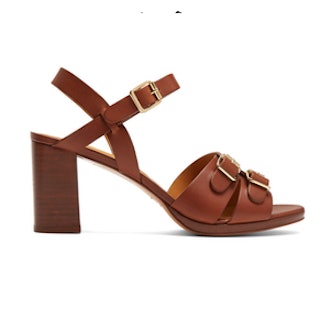 Tess Block Heel Leather Sandals