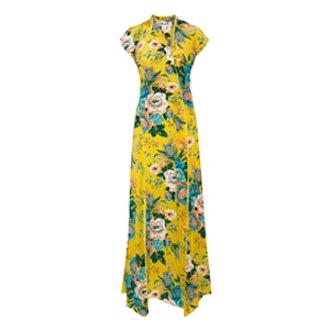 Floral-Print Silk Crepe De Chine Maxi Dress