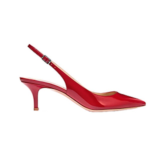 Patent-Leather Slingback Pumps