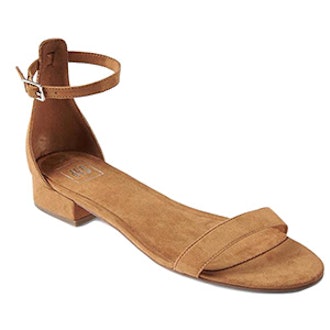 Ankle-Strap Suede Sandal