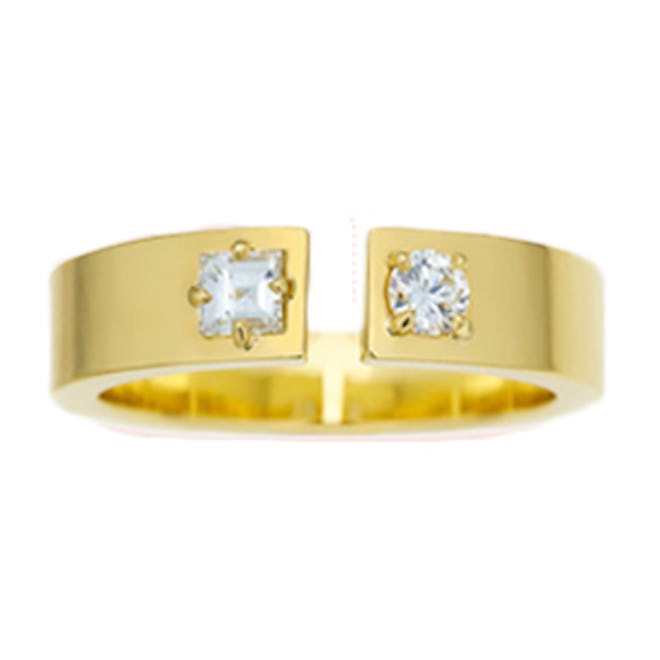 Prive Open Band Ring with Diamonds