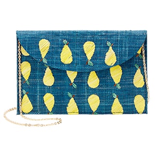 Hand-Embroidered Envelope Clutch