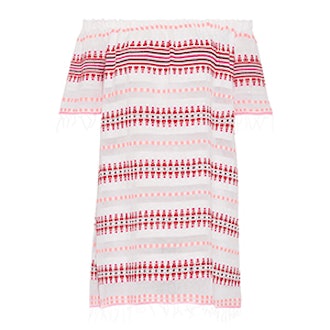 Tabtab Off-The-Shoulder Striped Cotton-Blend Gauze Mini Dress