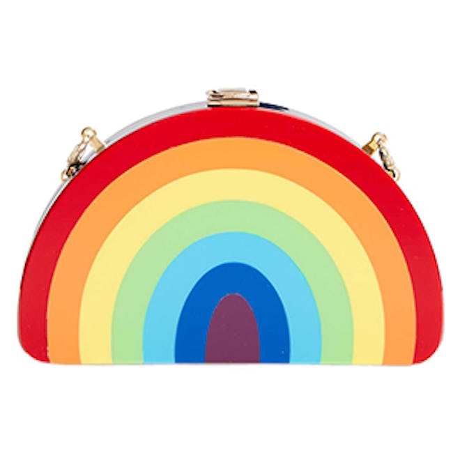 Rainbow Half Moon Clutch