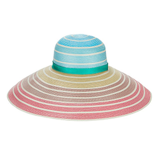 Rainbow Ombre Wide Brim Hat