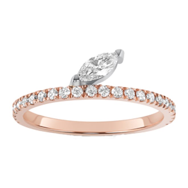 Defne Diamond Marquise Pavé Ring