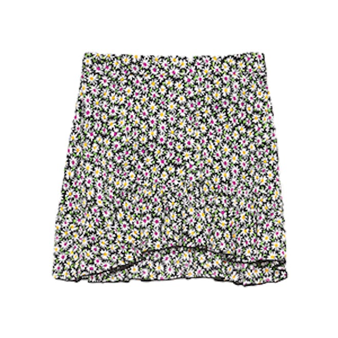 Ruffled Daisy Print Skirt