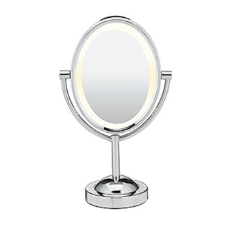 Oval Shaped Double-Sided Lighted Makeup Mirror