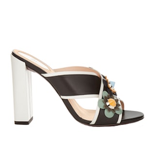 Flowerland Leather Mules