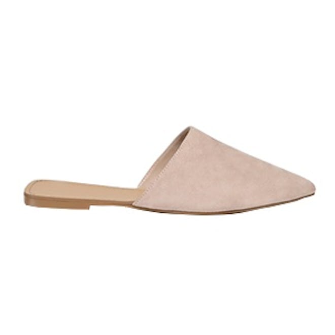 Faux Suede Pointed Flats